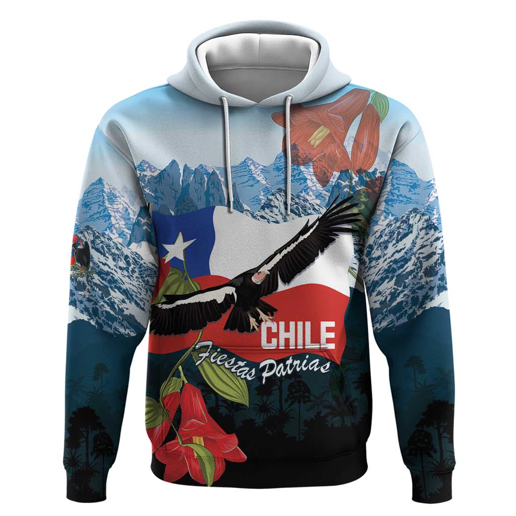Chile Fiestas Patrias Hoodie Andean Condor Andes Mountains LT14