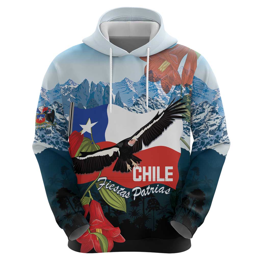 Chile Fiestas Patrias Hoodie Andean Condor Andes Mountains LT14