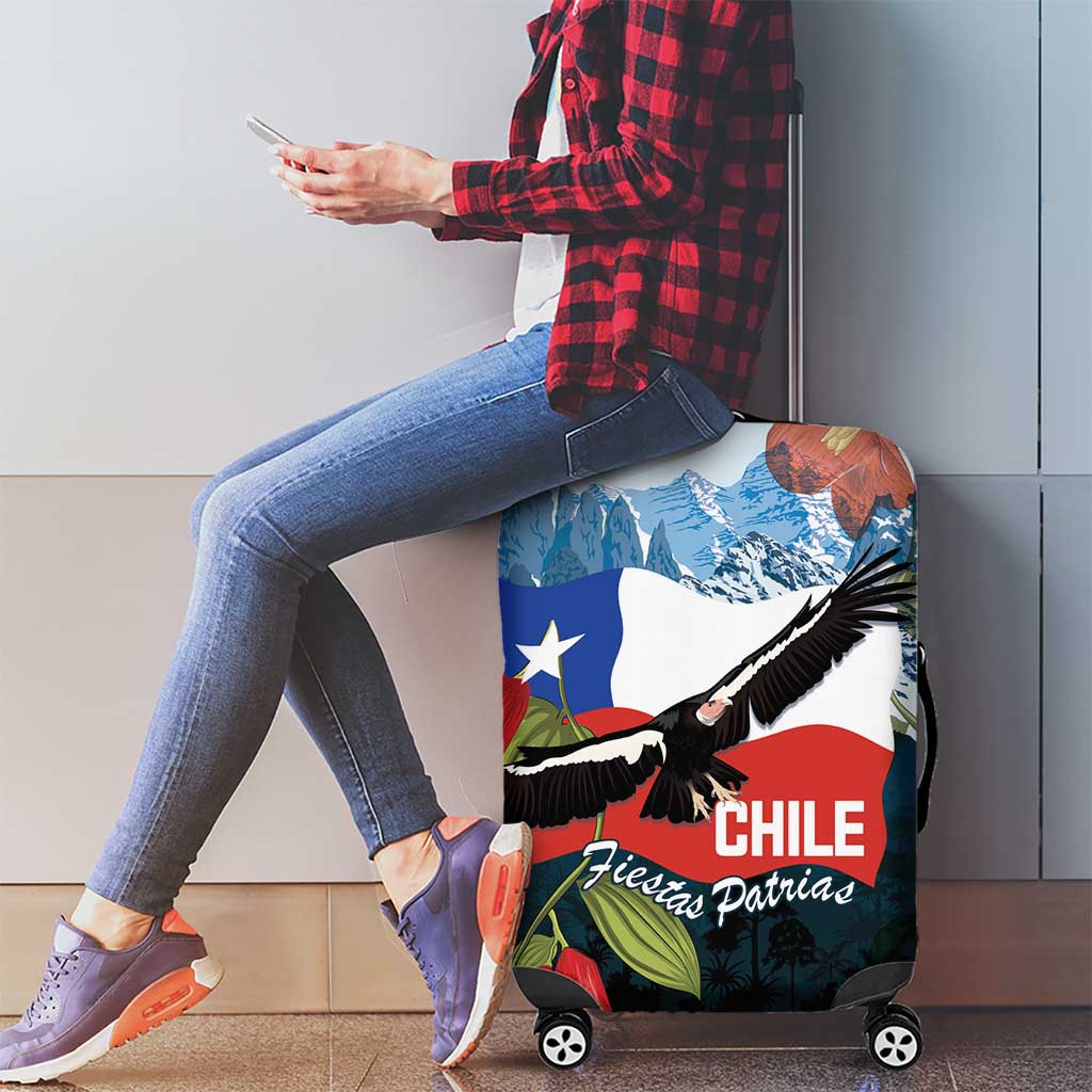 Chile Fiestas Patrias Luggage Cover Andean Condor Andes Mountains LT14