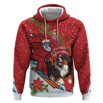 Switzerland Christmas Hoodie Greater Swiss Mountain Dog Santa - Merry Xmas LT14