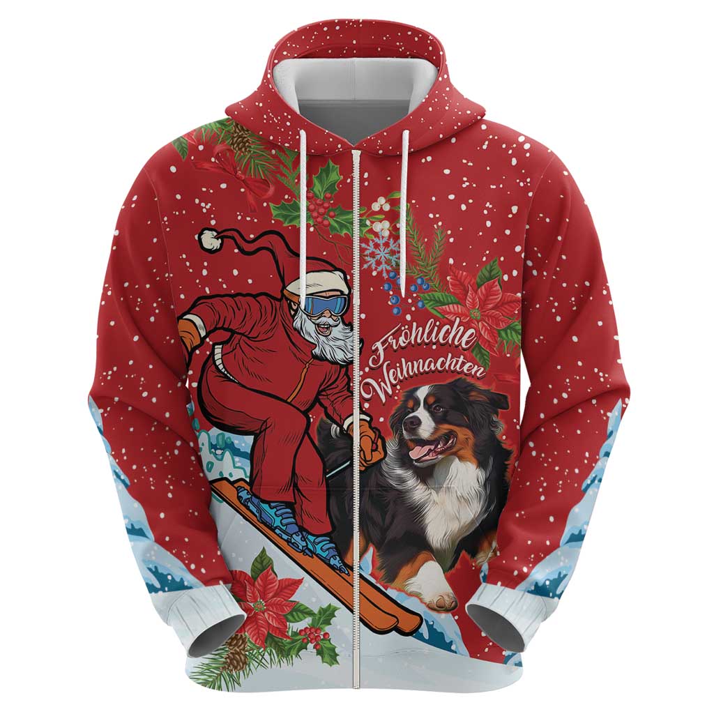 Switzerland Christmas Hoodie Greater Swiss Mountain Dog Santa - Merry Xmas LT14