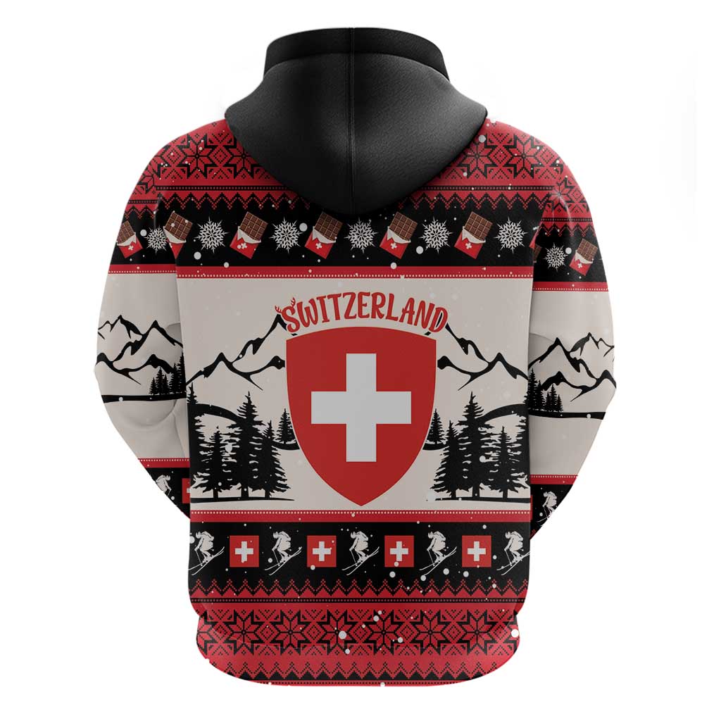 Switzerland Christmas Hoodie Merry Swissmas - Coat Of Arms Style LT14