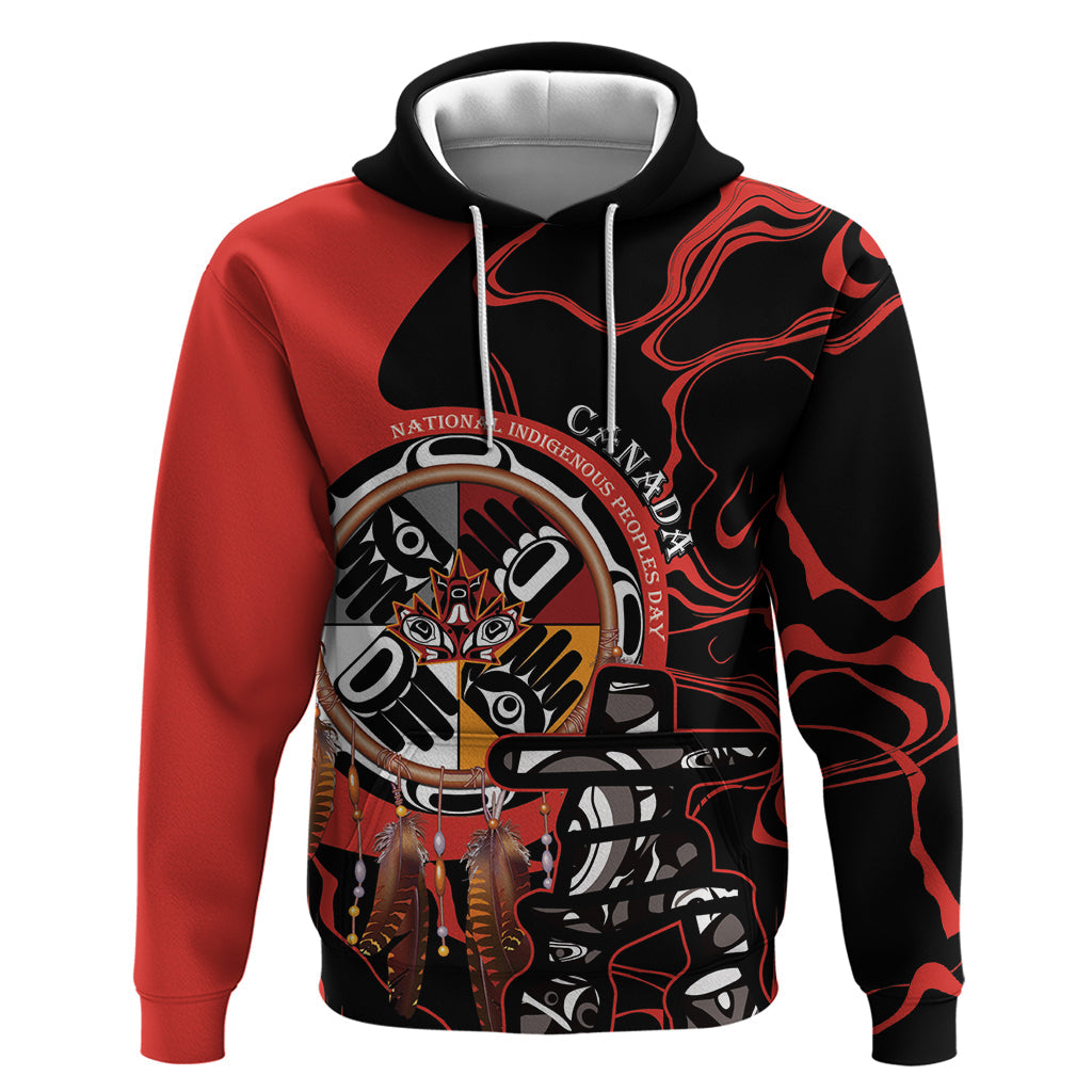 Canada National Aboriginal Day Hoodie Indigenous Peoples Inuksuit With Dreamcatcher LT14