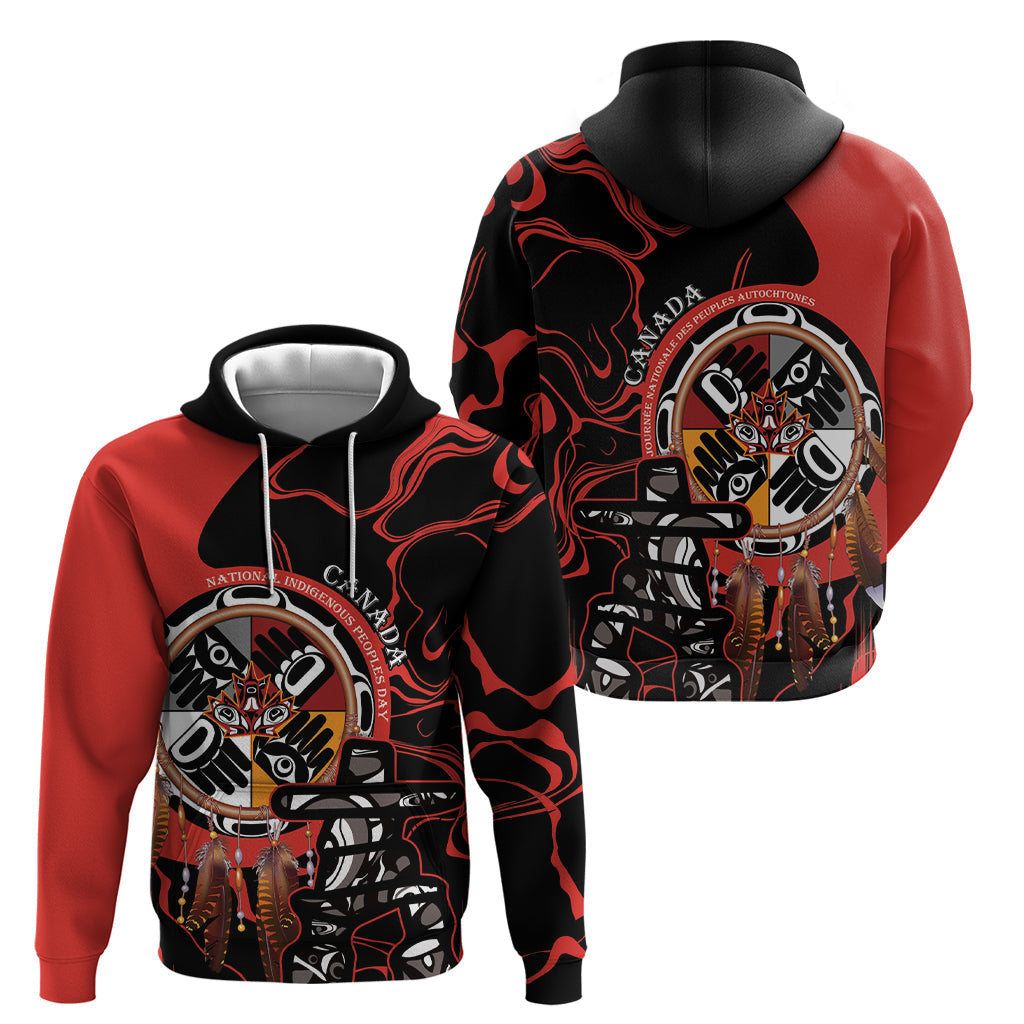 Canada National Aboriginal Day Hoodie Indigenous Peoples Inuksuit With Dreamcatcher LT14