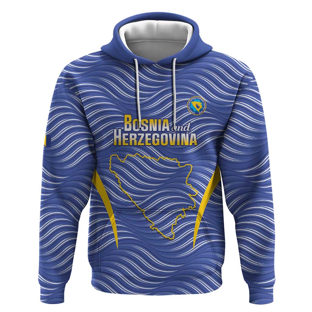 Custom Bosnia and Herzegovina Football Hoodie Come On Zmajevi LT14