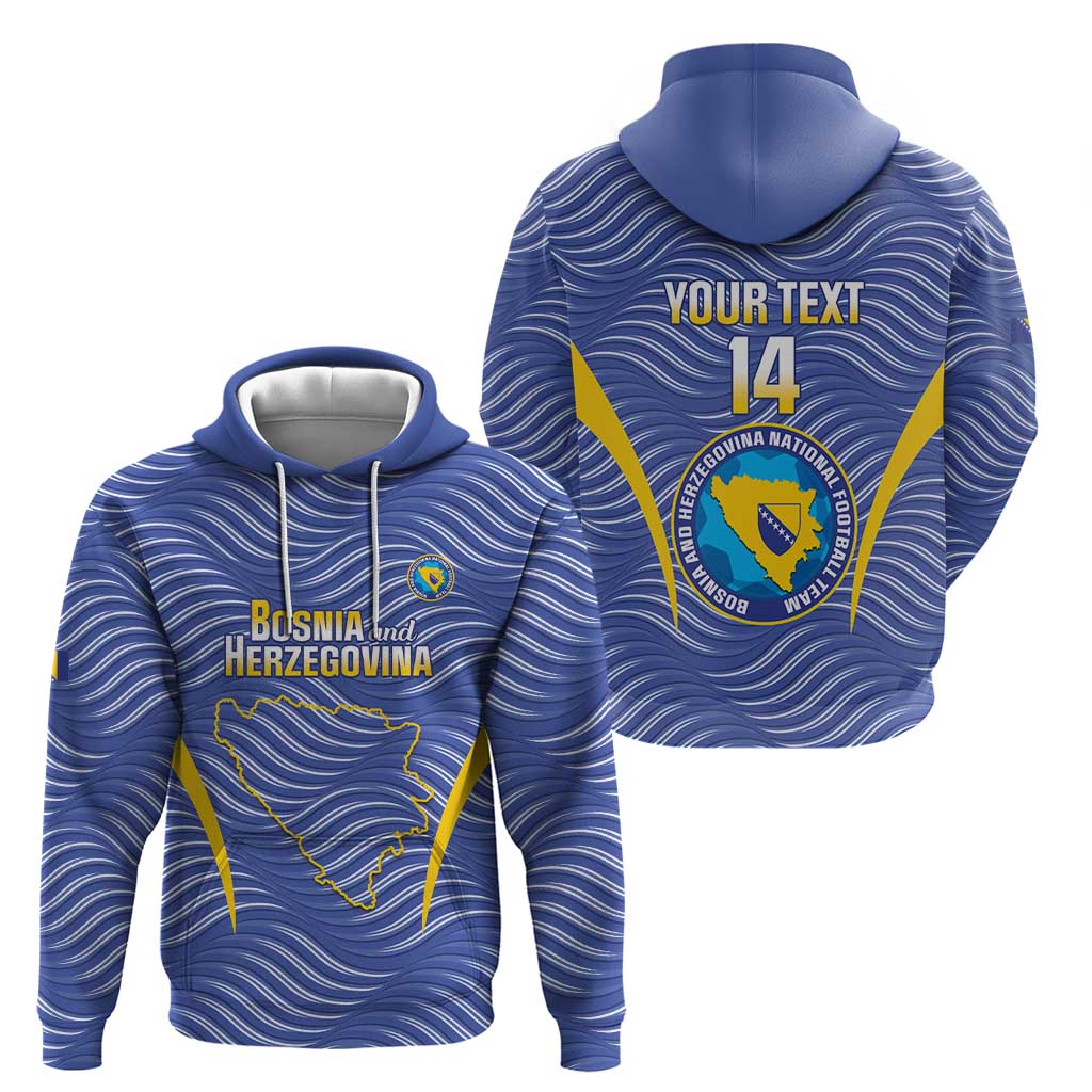 Custom Bosnia and Herzegovina Football Hoodie Come On Zmajevi LT14