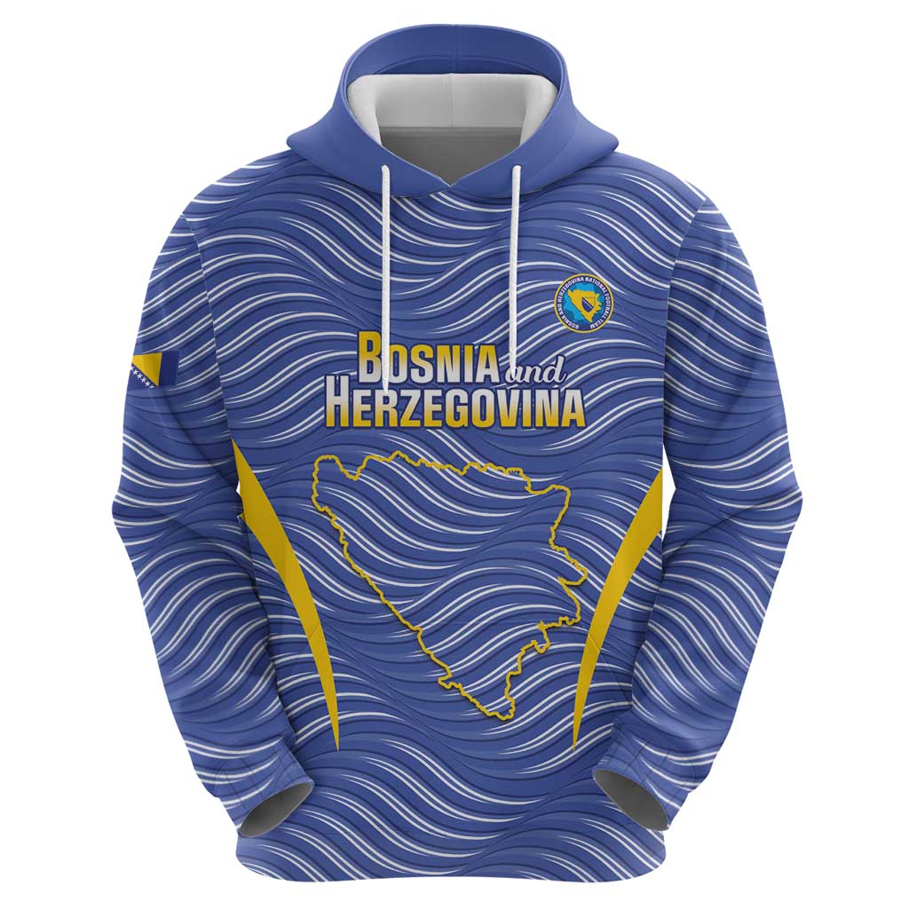 Custom Bosnia and Herzegovina Football Hoodie Come On Zmajevi LT14