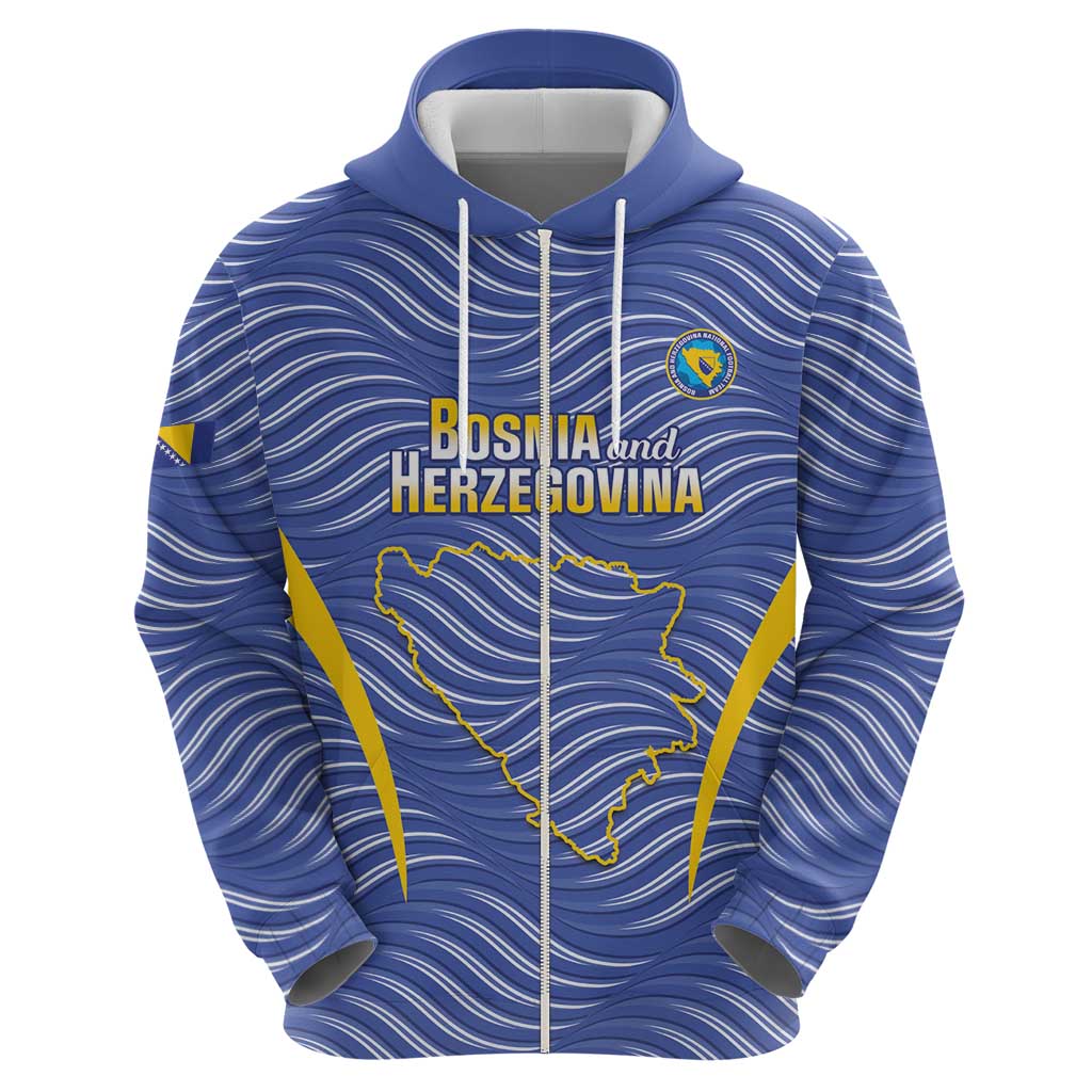 Custom Bosnia and Herzegovina Football Hoodie Come On Zmajevi LT14