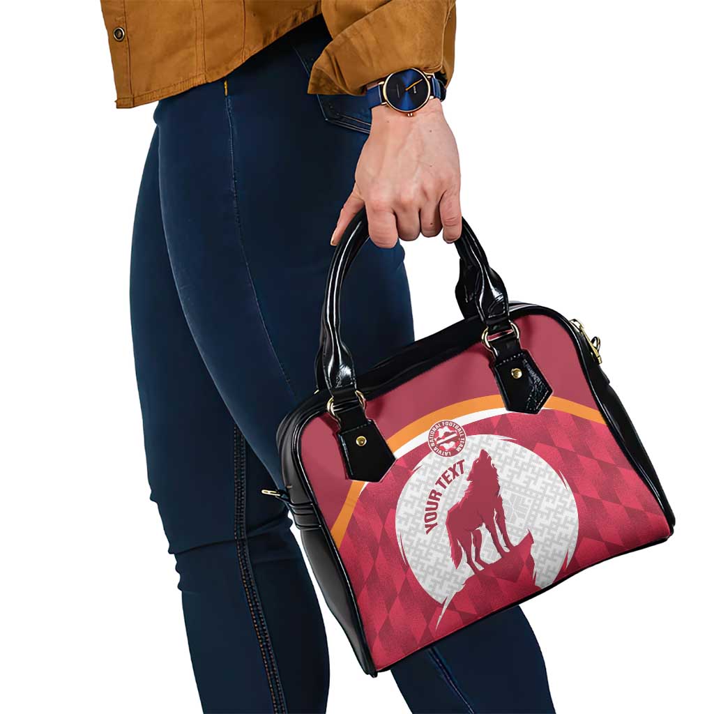 Custom Latvia Football Shoulder Handbag Go Wolves Latvija Folk Pattern LT14