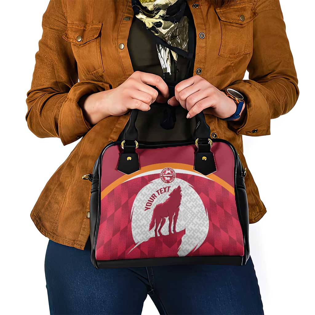 Custom Latvia Football Shoulder Handbag Go Wolves Latvija Folk Pattern LT14