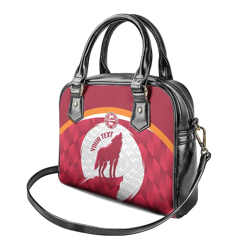 Custom Latvia Football Shoulder Handbag Go Wolves Latvija Folk Pattern LT14
