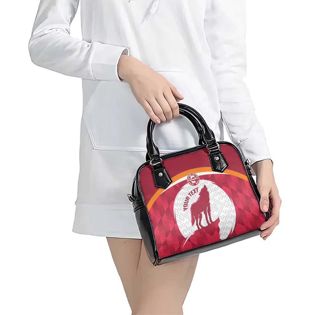 Custom Latvia Football Shoulder Handbag Go Wolves Latvija Folk Pattern LT14