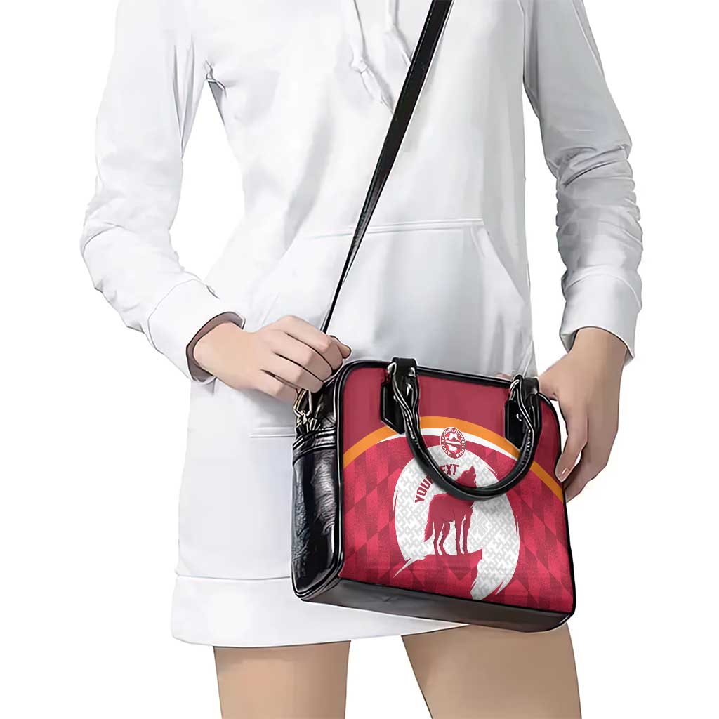 Custom Latvia Football Shoulder Handbag Go Wolves Latvija Folk Pattern LT14