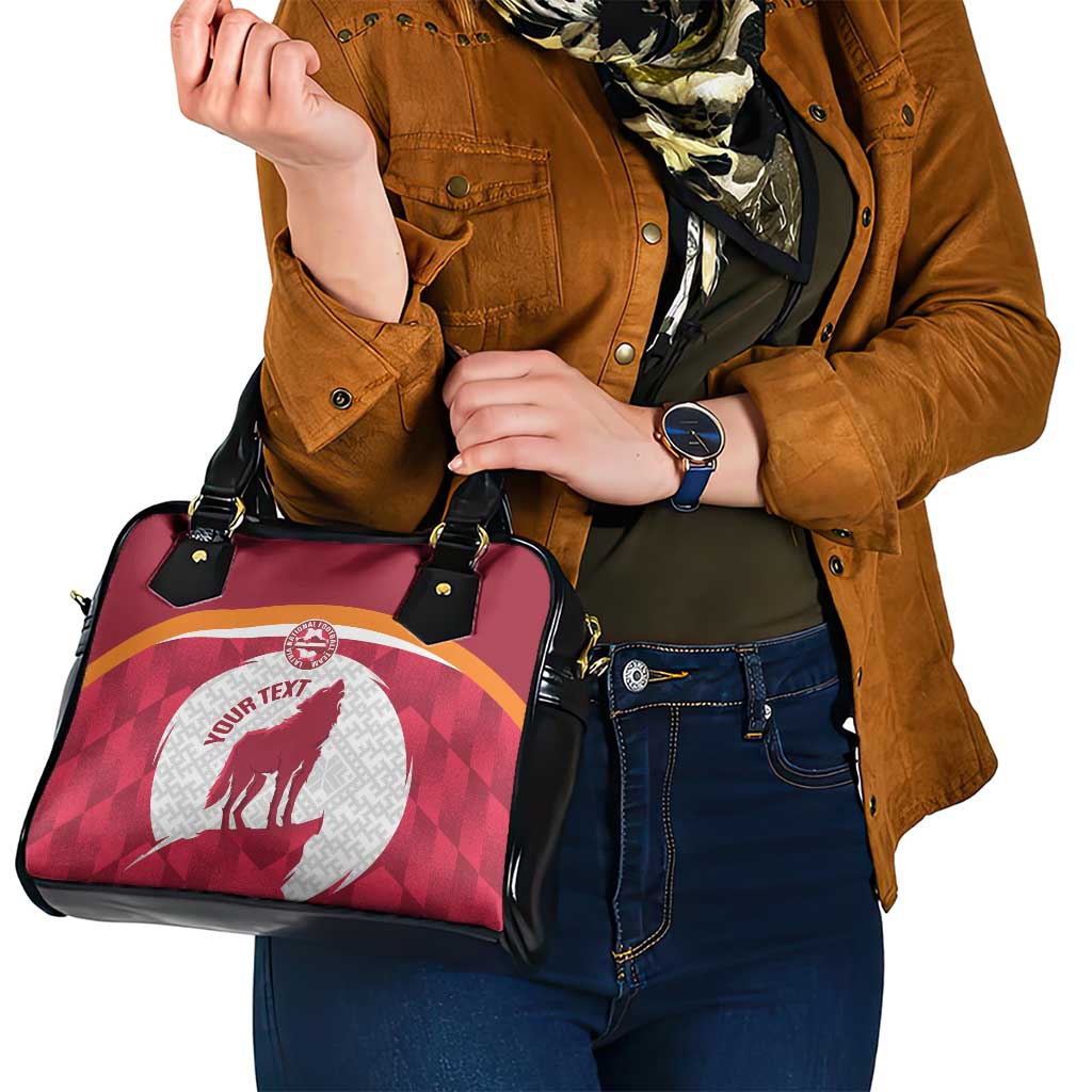 Custom Latvia Football Shoulder Handbag Go Wolves Latvija Folk Pattern LT14
