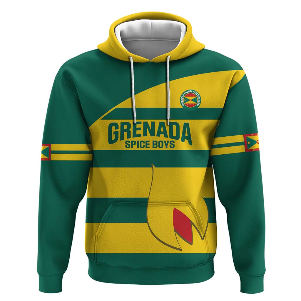 Custom Grenada Football Hoodie Go Spice Boys Green Version LT14
