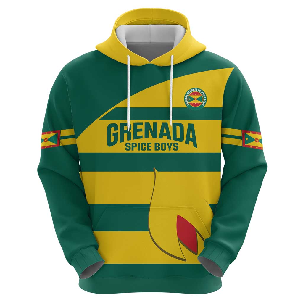 Custom Grenada Football Hoodie Go Spice Boys Green Version LT14