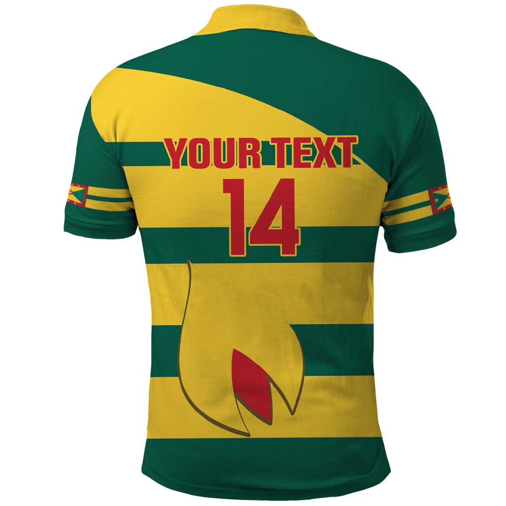 Custom Grenada Football Polo Shirt Go Spice Boys Green Version LT14