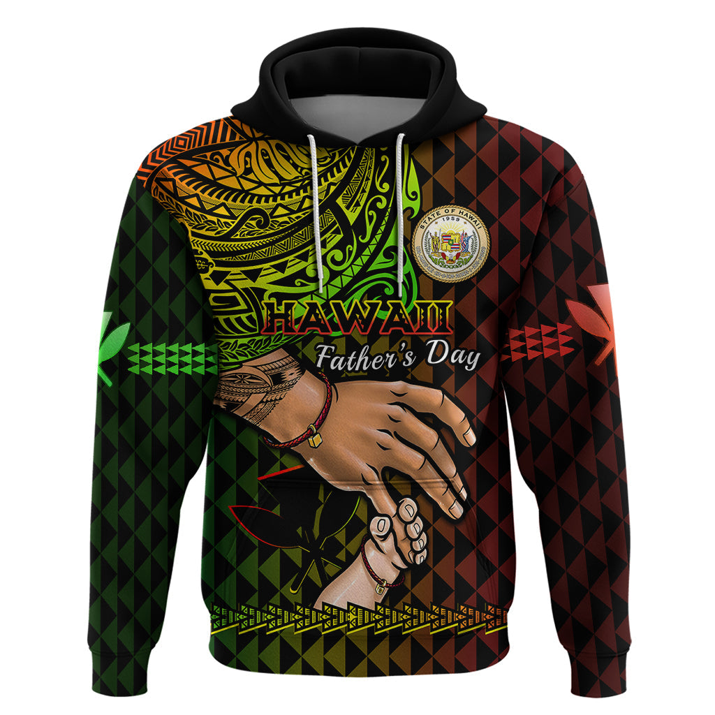 Polynesian Pride Father Day Hawaii Hoodie Kanaka Kakau Hauoli La Makuakane LT14