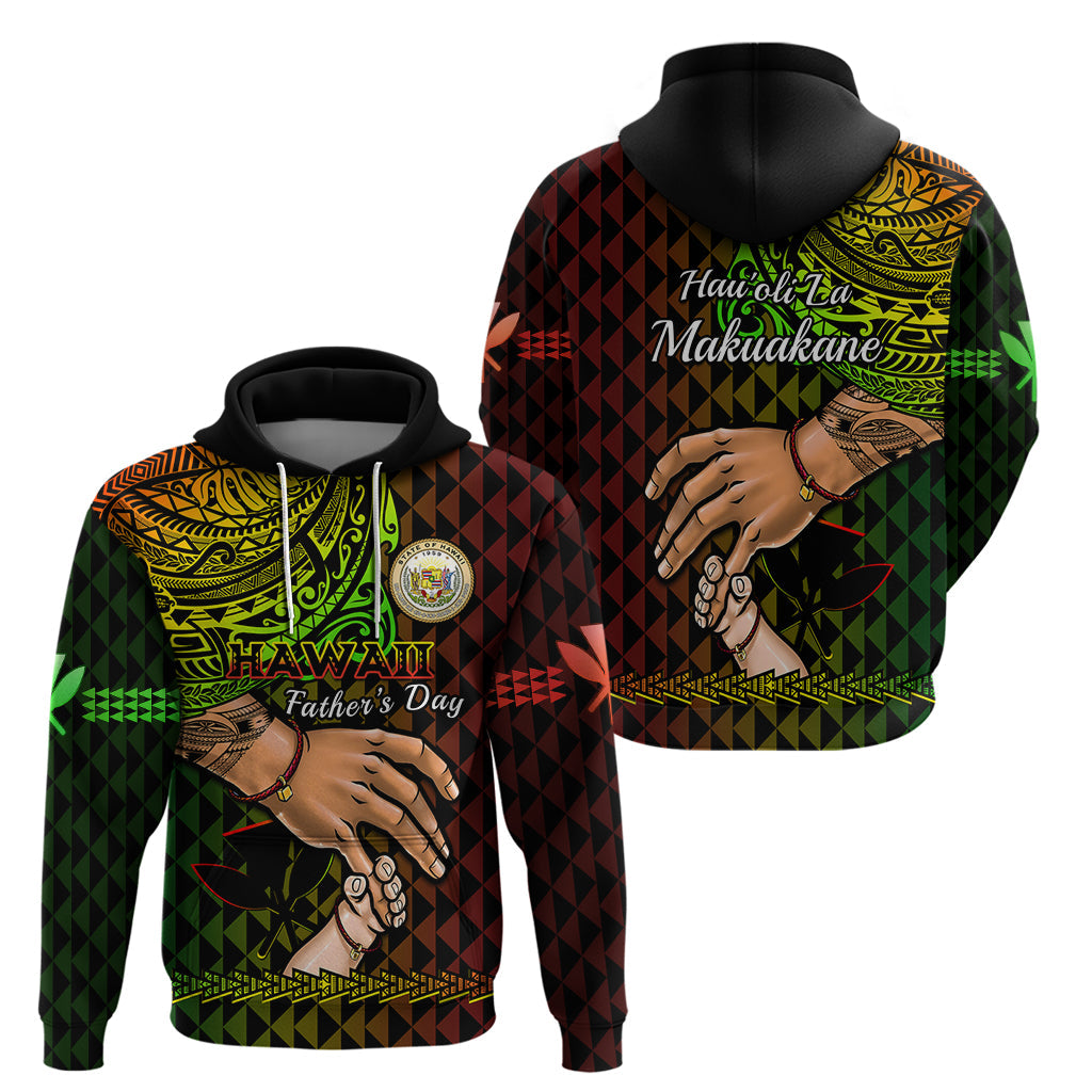 Polynesian Pride Father Day Hawaii Hoodie Kanaka Kakau Hauoli La Makuakane LT14
