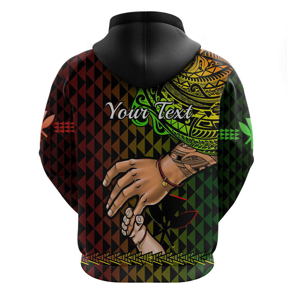 Personalised Father Day Hawaii Hoodie Kanaka Kakau Hauoli La Makuakane LT14