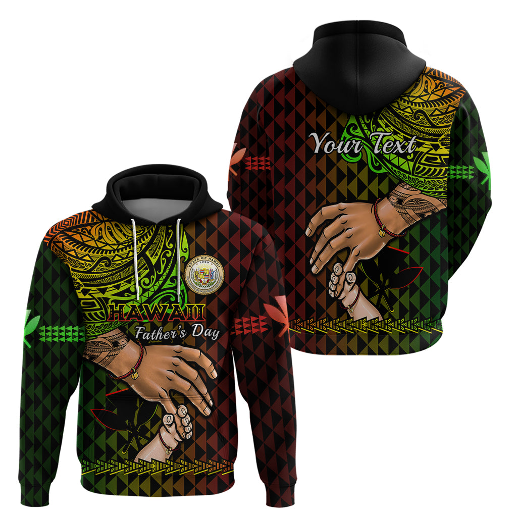 Personalised Father Day Hawaii Hoodie Kanaka Kakau Hauoli La Makuakane LT14