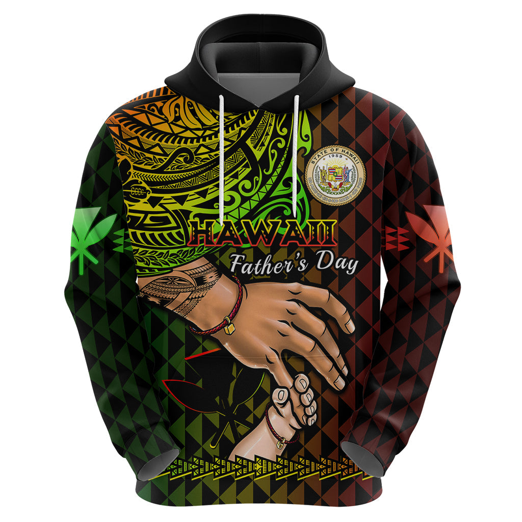 Personalised Father Day Hawaii Hoodie Kanaka Kakau Hauoli La Makuakane LT14