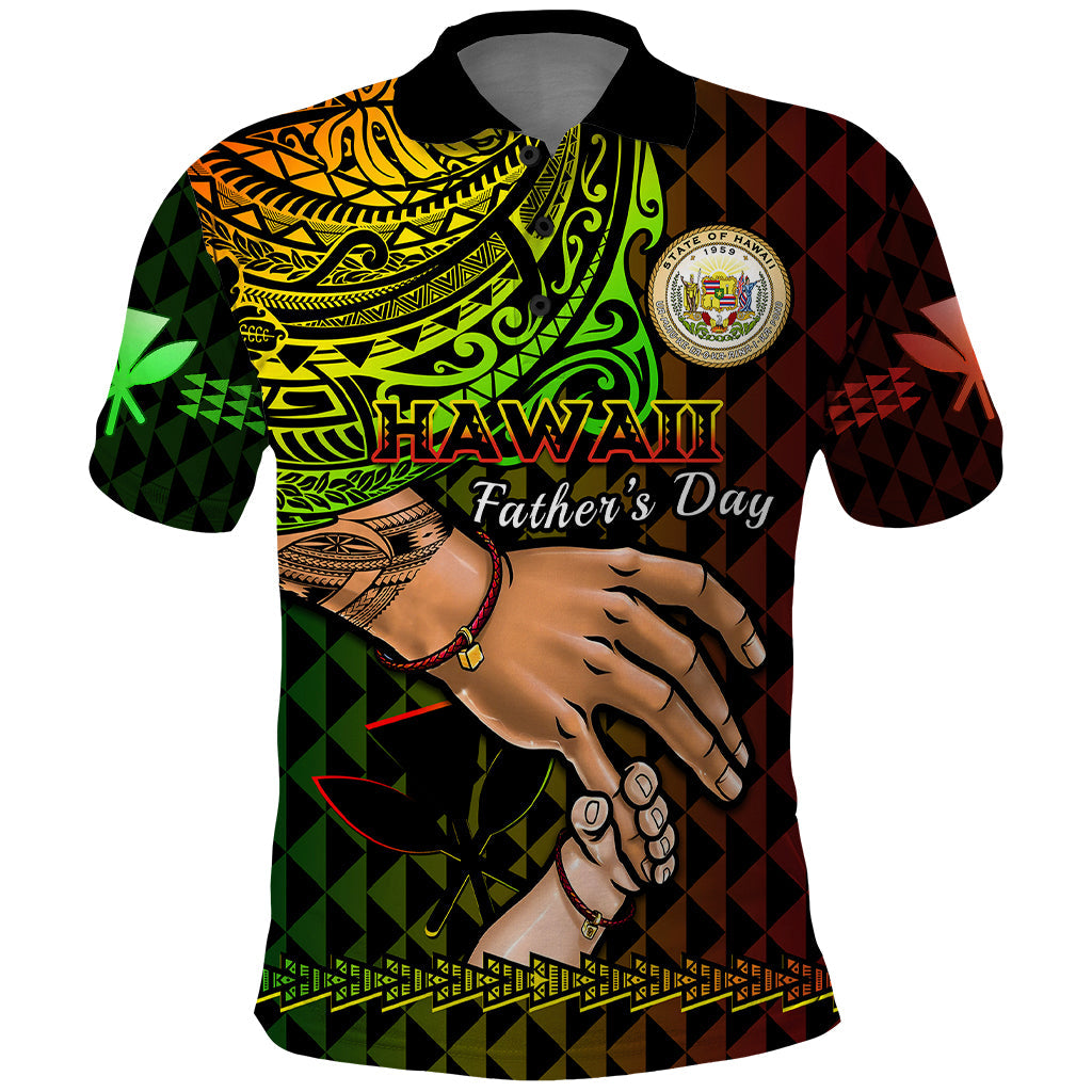 Custom Father Day Hawaii Polo Shirt Kanaka Kakau Hauoli La Makuakane LT14