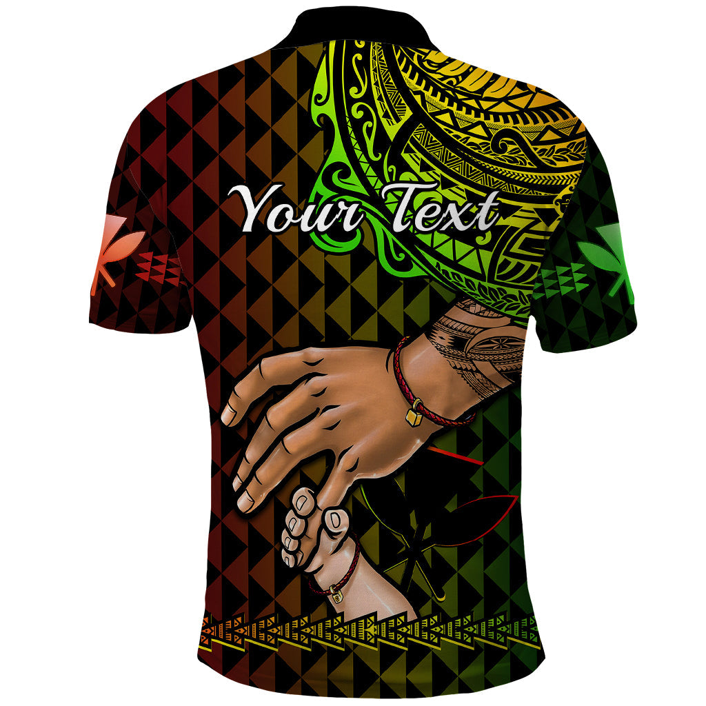Custom Father Day Hawaii Polo Shirt Kanaka Kakau Hauoli La Makuakane LT14