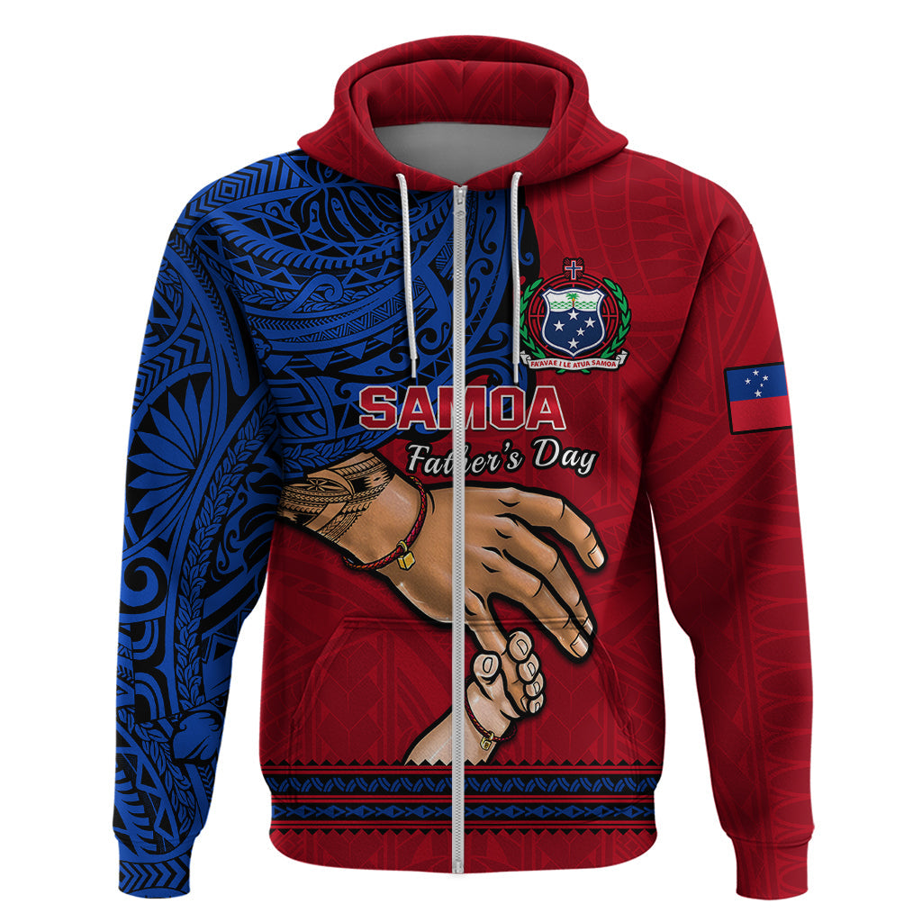 Polynesian Pride Father Day Samoa Hoodie Manuia le Aso Sa o Tama Red Version LT14