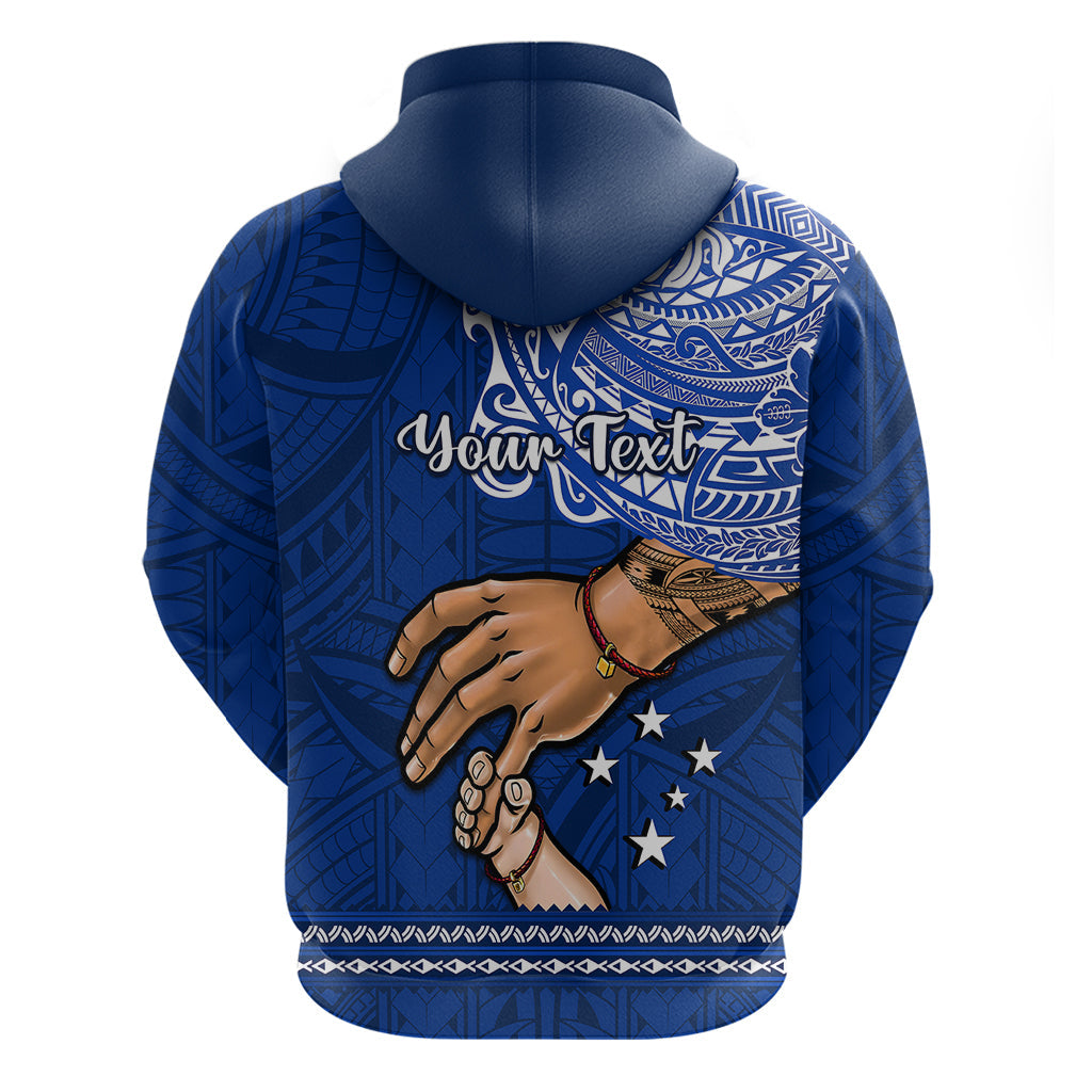 Personalised Father Day Samoa Hoodie Manuia le Aso Sa o Tama Blue Version LT14
