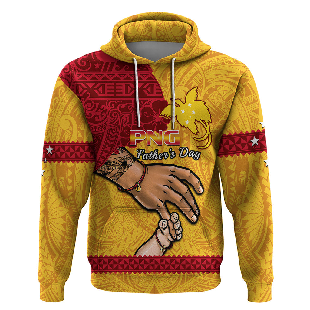 Polynesian Pride Father Day Papua New Guinea Hoodie PNG I Love You Dad Yellow Version LT14