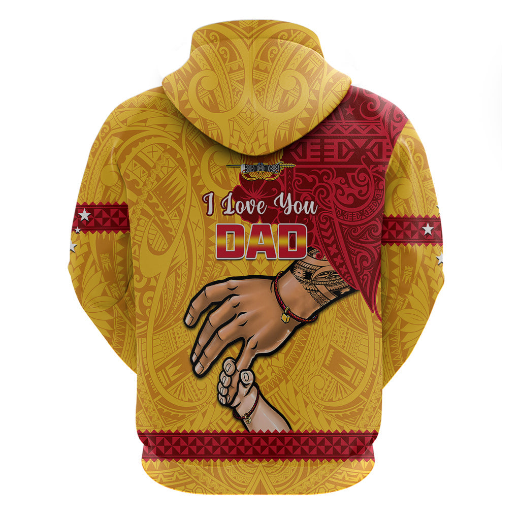 Polynesian Pride Father Day Papua New Guinea Hoodie PNG I Love You Dad Yellow Version LT14