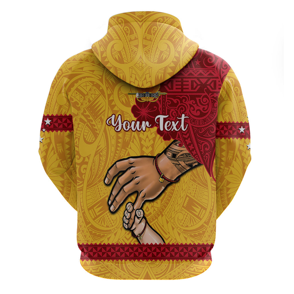 Personalised Father Day Papua New Guinea Hoodie PNG I Love You Dad Yellow Version LT14