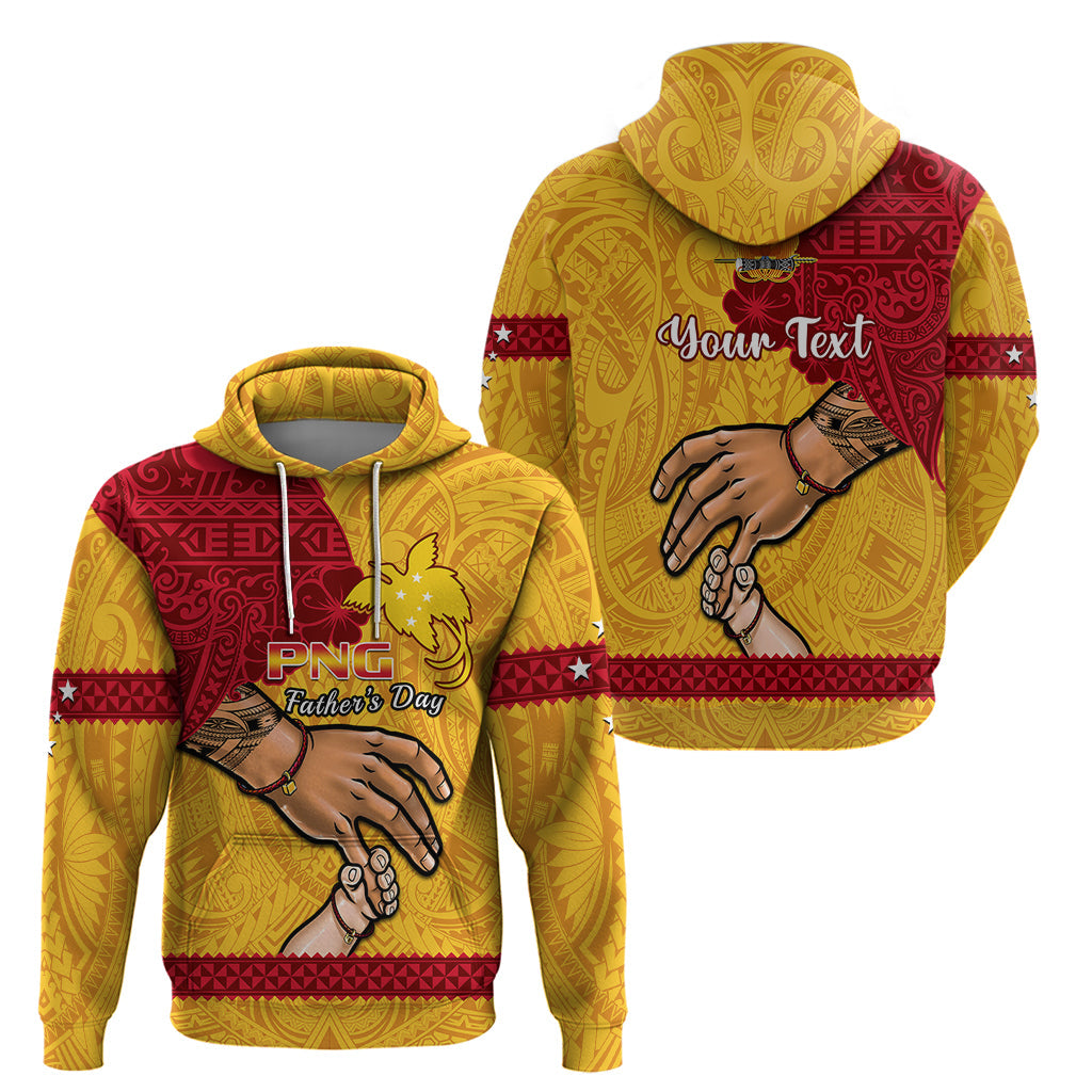 Personalised Father Day Papua New Guinea Hoodie PNG I Love You Dad Yellow Version LT14