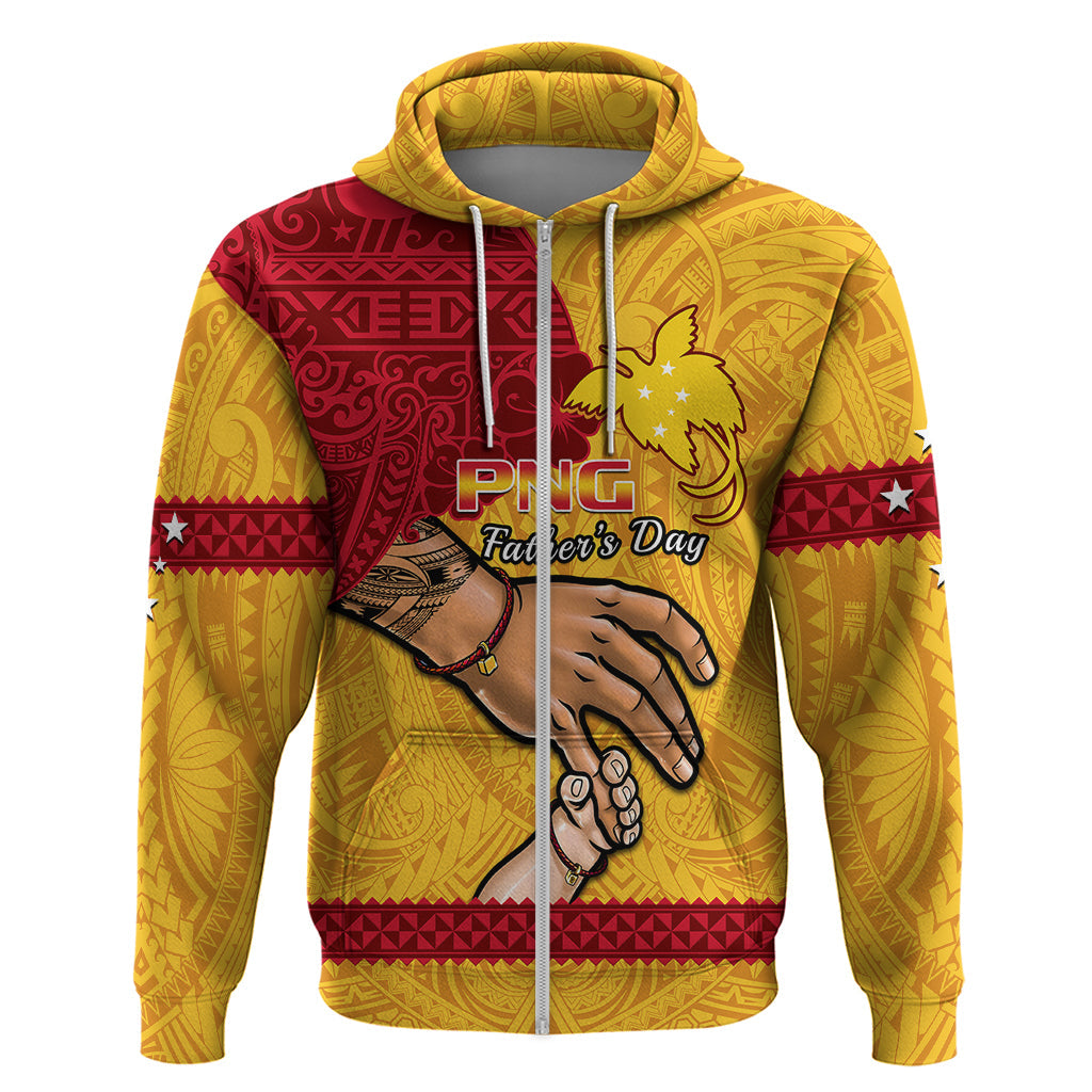 Personalised Father Day Papua New Guinea Hoodie PNG I Love You Dad Yellow Version LT14