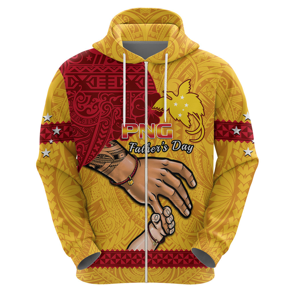 Personalised Father Day Papua New Guinea Hoodie PNG I Love You Dad Yellow Version LT14