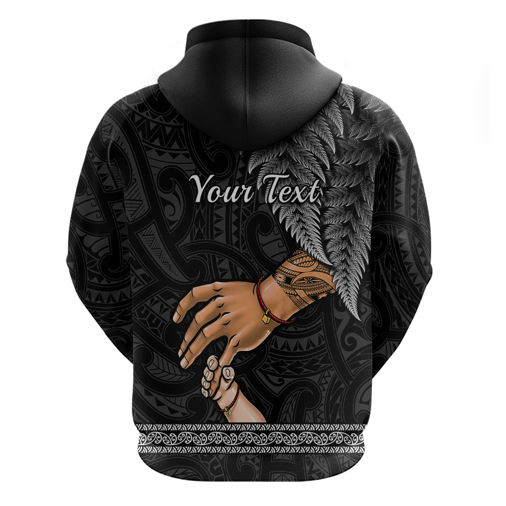 Personalised Father Day New Zealand Hoodie Aotearoa Maori Fern I Love You Dad LT14