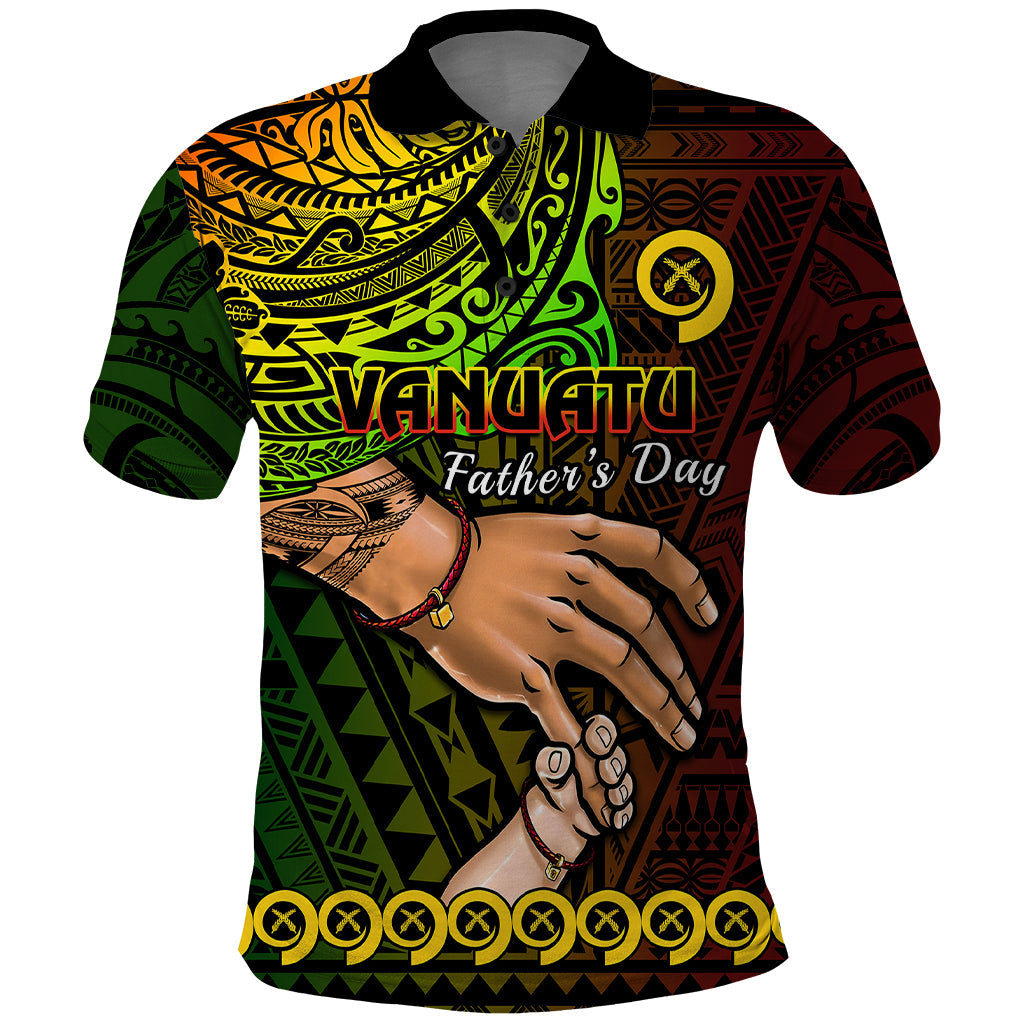Polynesian Pride Father Day Vanuatu Polo Shirt I Love You Dad Reggae Version LT14