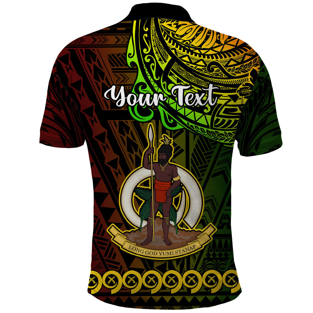 Custom Father Day Vanuatu Polo Shirt I Love You Dad Reggae Version LT14