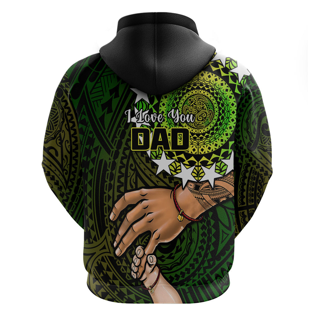 Polynesian Pride Father Day Cook Islands Hoodie I Love You Dad Kuki Airani Turtle Pattern LT14