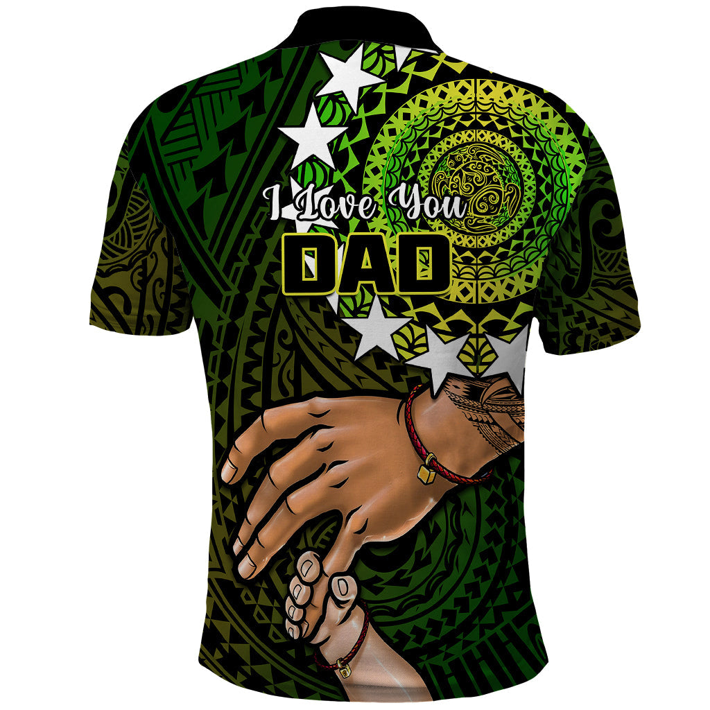 Polynesian Pride Father Day Cook Islands Polo Shirt I Love You Dad Kuki Airani Turtle Pattern LT14