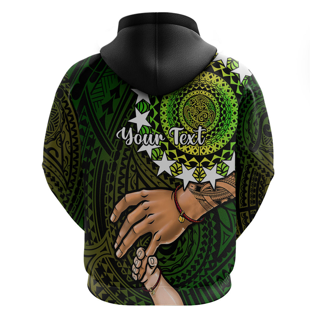 Personalised Father Day Cook Islands Hoodie I Love You Dad Kuki Airani Turtle Pattern LT14