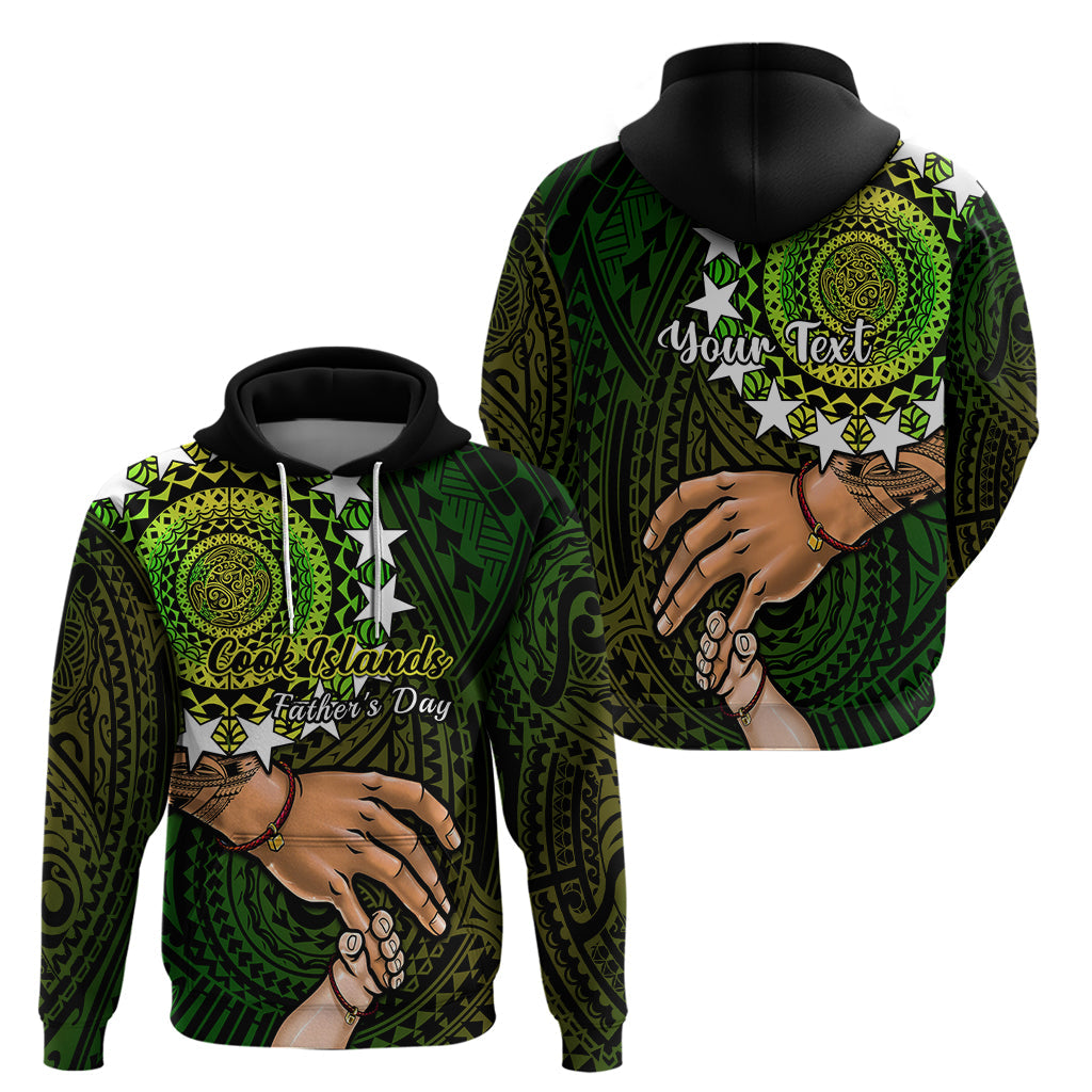 Personalised Father Day Cook Islands Hoodie I Love You Dad Kuki Airani Turtle Pattern LT14