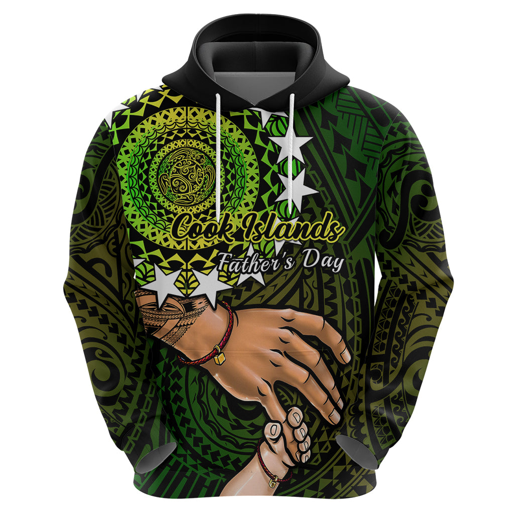 Personalised Father Day Cook Islands Hoodie I Love You Dad Kuki Airani Turtle Pattern LT14