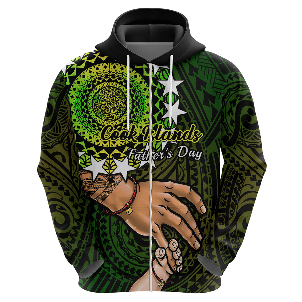 Personalised Father Day Cook Islands Hoodie I Love You Dad Kuki Airani Turtle Pattern LT14