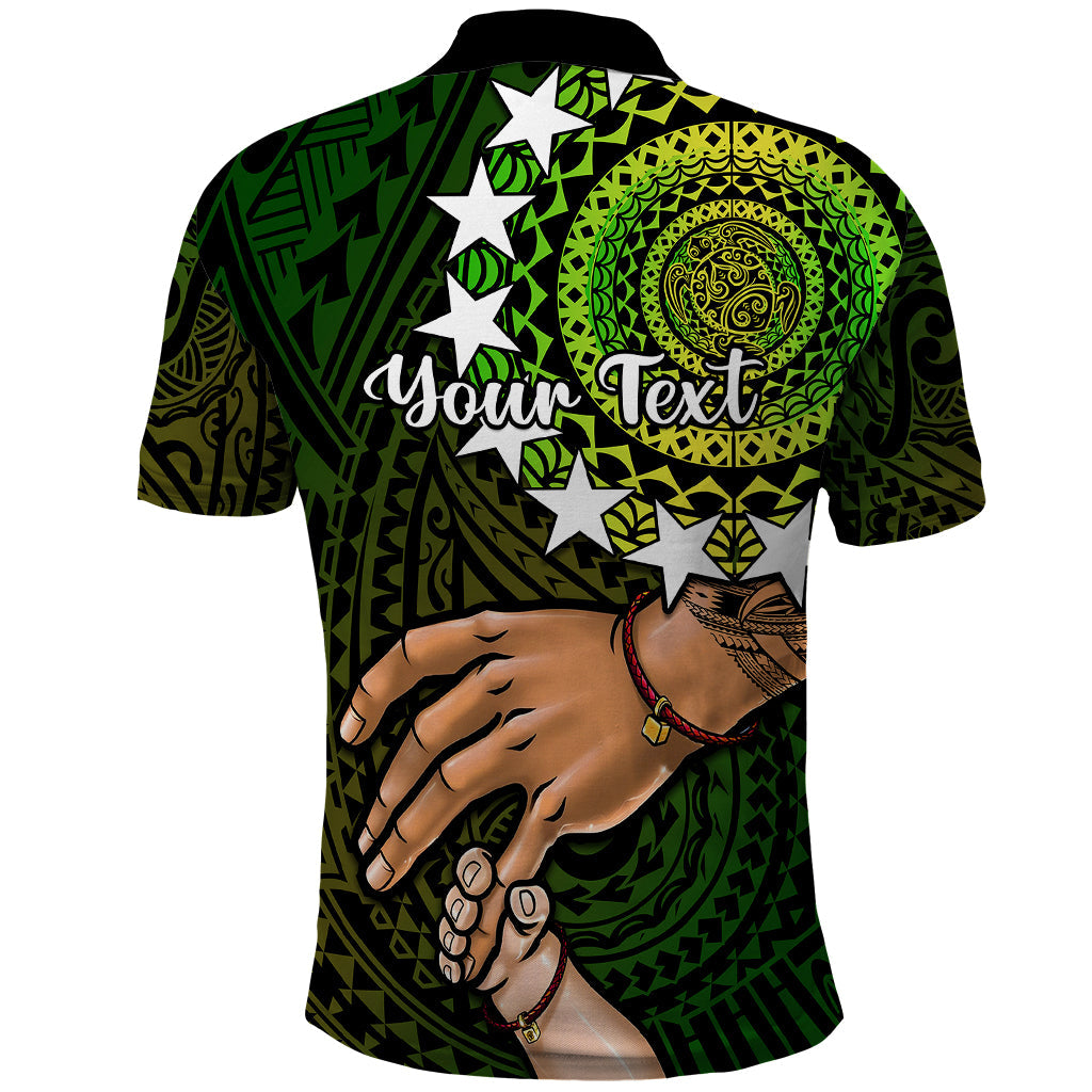 Custom Father Day Cook Islands Polo Shirt I Love You Dad Kuki Airani Turtle Pattern LT14