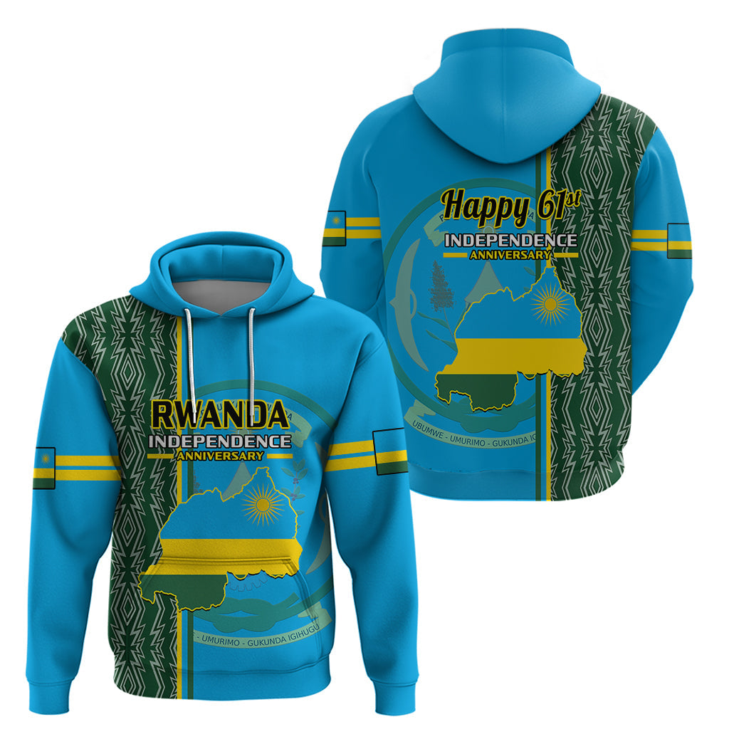 1 July Independence Day Rwanda Hoodie African Imigongo Happy 61st Anniversary LT14