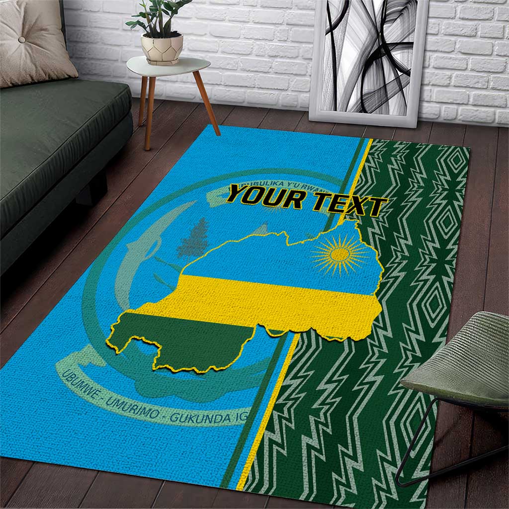 Personalised 1 July Independence Day Rwanda Area Rug African Imigongo Happy 61st Anniversary LT14