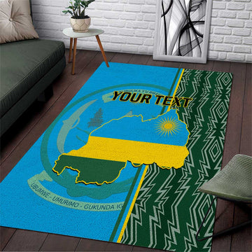 Personalised 1 July Independence Day Rwanda Area Rug African Imigongo Happy 61st Anniversary LT14