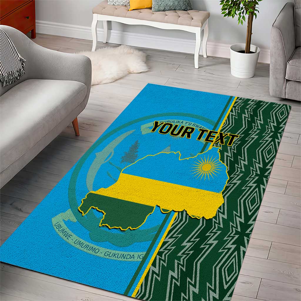Personalised 1 July Independence Day Rwanda Area Rug African Imigongo Happy 61st Anniversary LT14